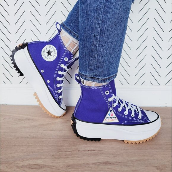 ⭐Converse Run Star Hike Platform High Sz 6.5 Women's Shoes Purple A09383C New⭐ - Picture 1 of 15